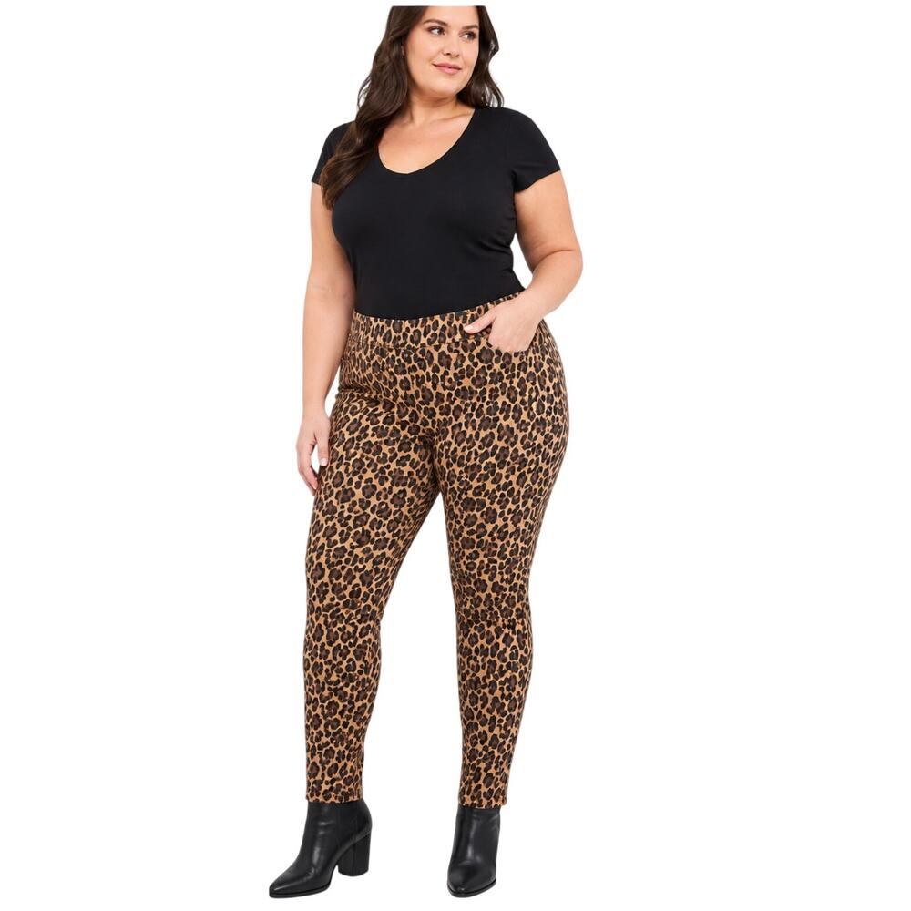 Levi's Signature Shaping Pull-On Skinny Leopard Print Jeans, Plus Size 26W, NWT